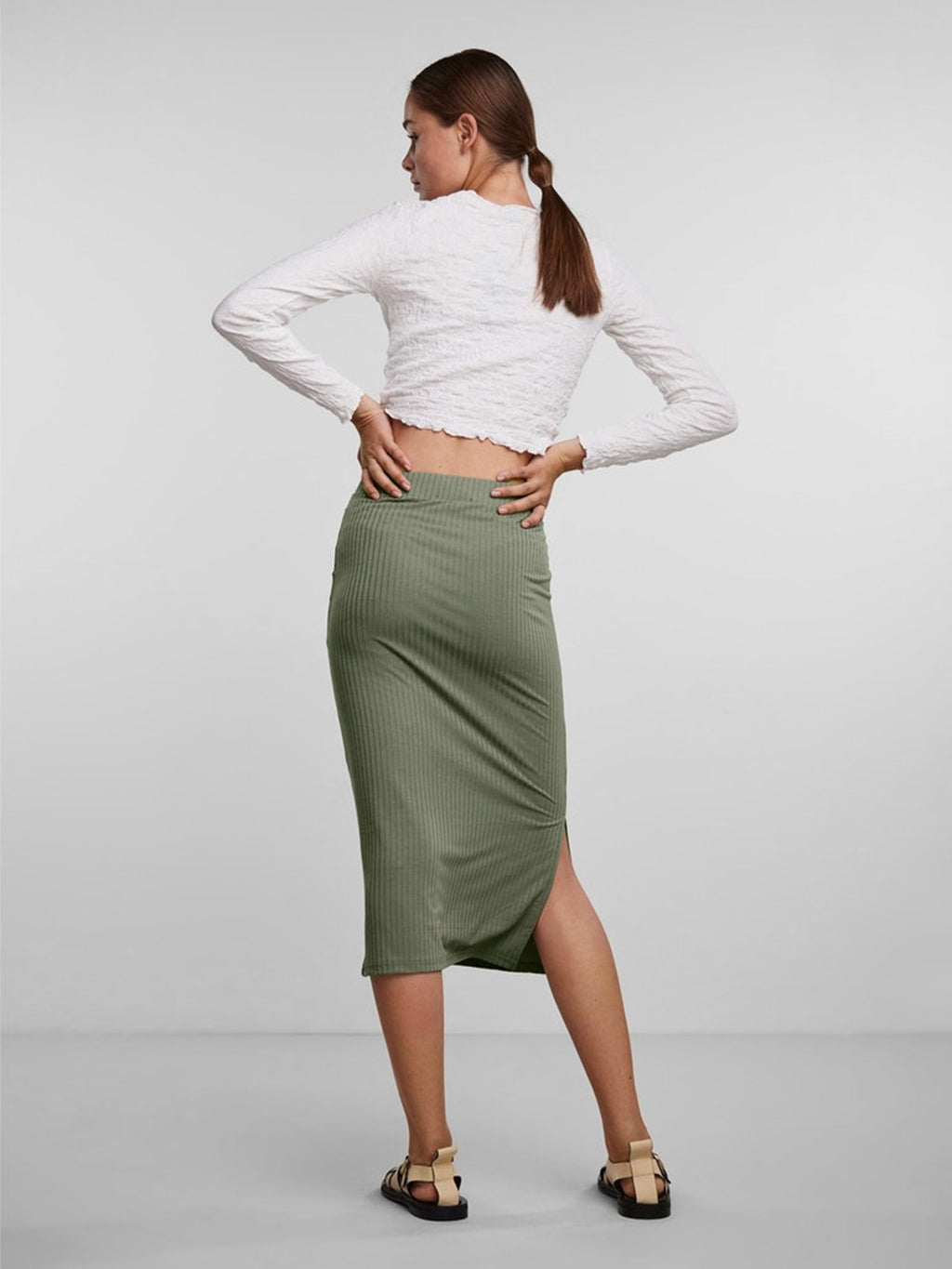 Kylie Skirt - Deep Lichen Green