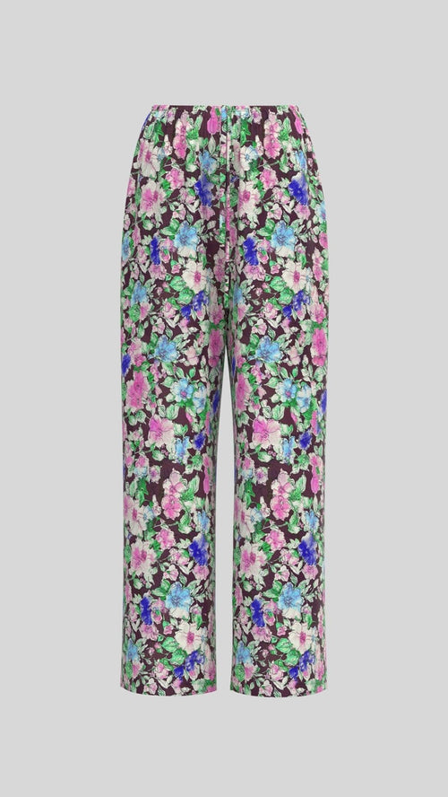 Elin Floral Trousers - Port Royale / Big Flower - Vero Moda