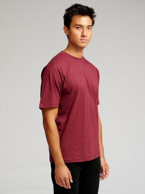 Oversized T-shirt - Burgundy - TeeShoppen - Red