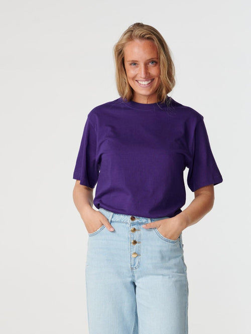 Oversized t-shirt - Violet - TeeShoppen - Purple