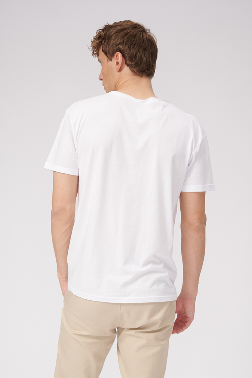Raw Neck T-shirt - White - TeeShoppen - White
