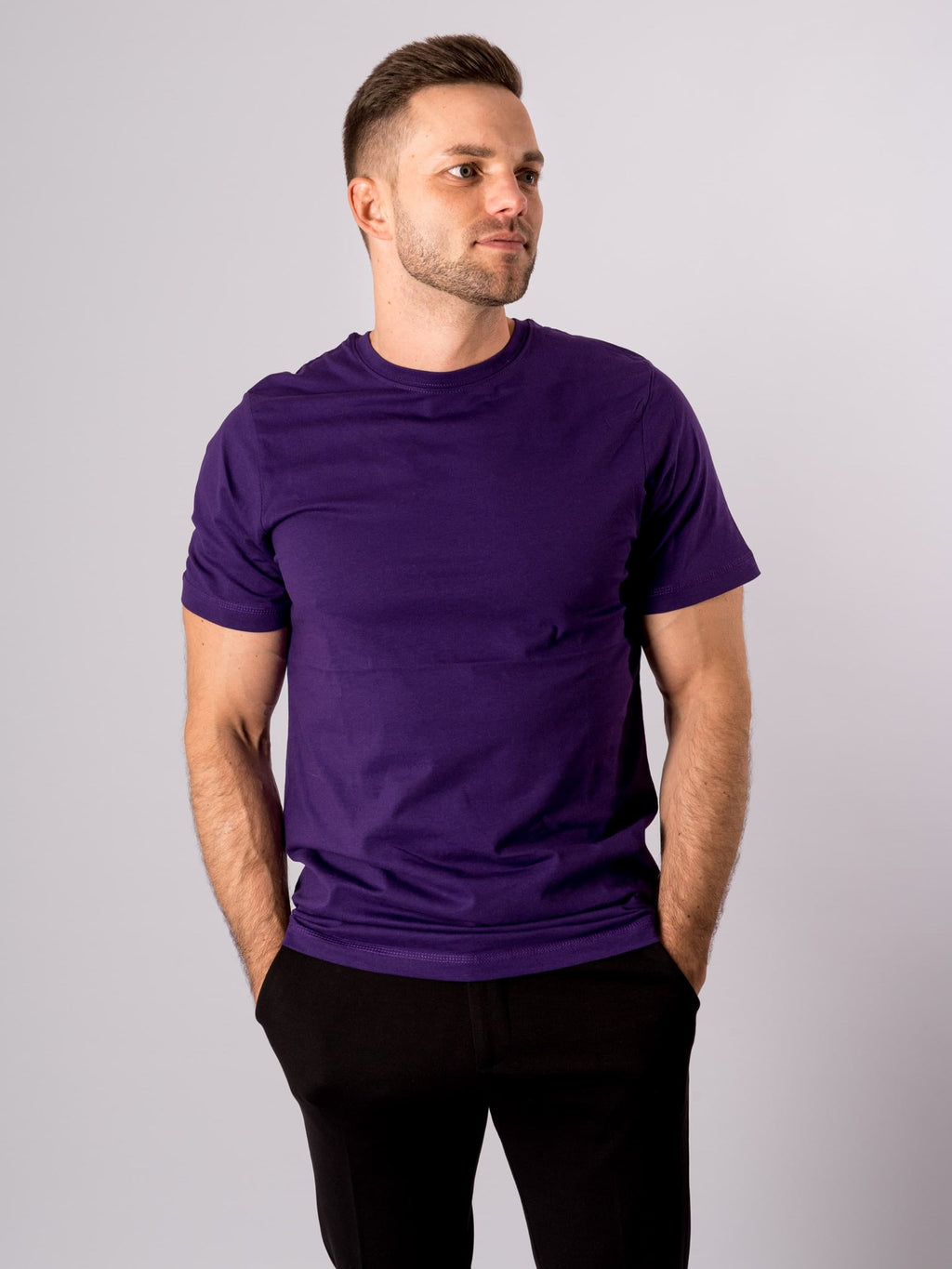 Organic Basic T-shirt - Purple