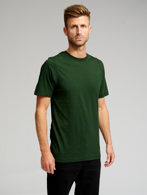 Organic Basic T-shirt - Dark Green - TeeShoppen - Green