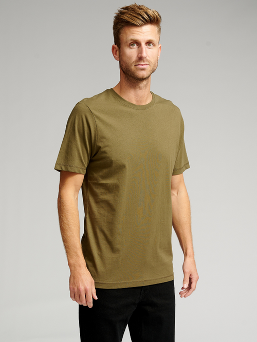 Organic Basic T-shirt - Army - TeeShoppen - Green