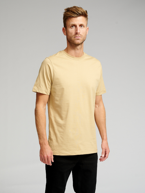 Organic Basic T-shirt - Beige - TeeShoppen - Khaki