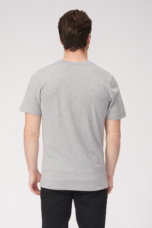 Basic Vneck t-shirt - Oxford Grey - TeeShoppen - Grey