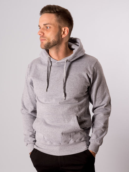 Basic hoodie - Light grey - TeeShoppen - Grey