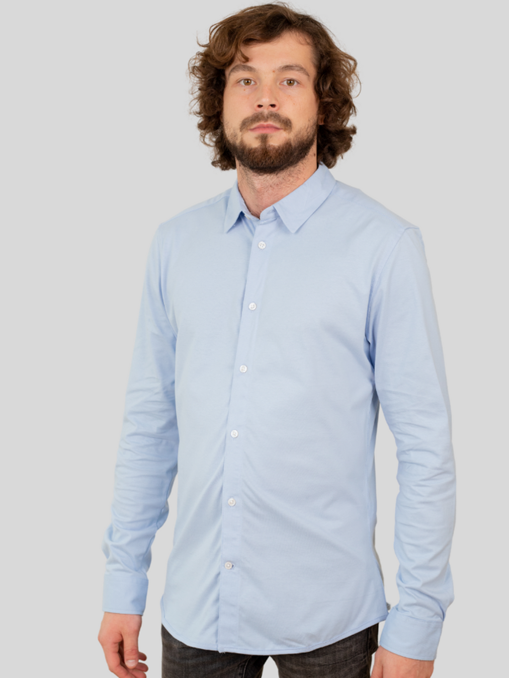 Miles Stretch Shirt - Cashmere Blue