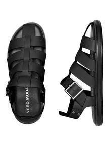 Gitta Leather Sandal - Black