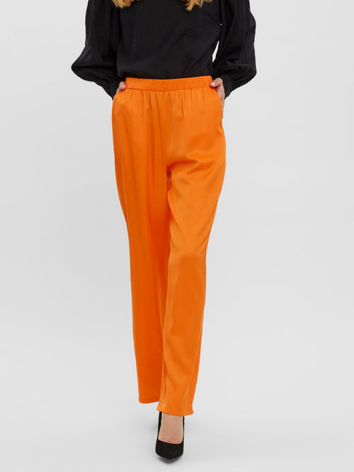 Natalia High-waist Trousers - Dragon Fire - Vero Moda - Orange