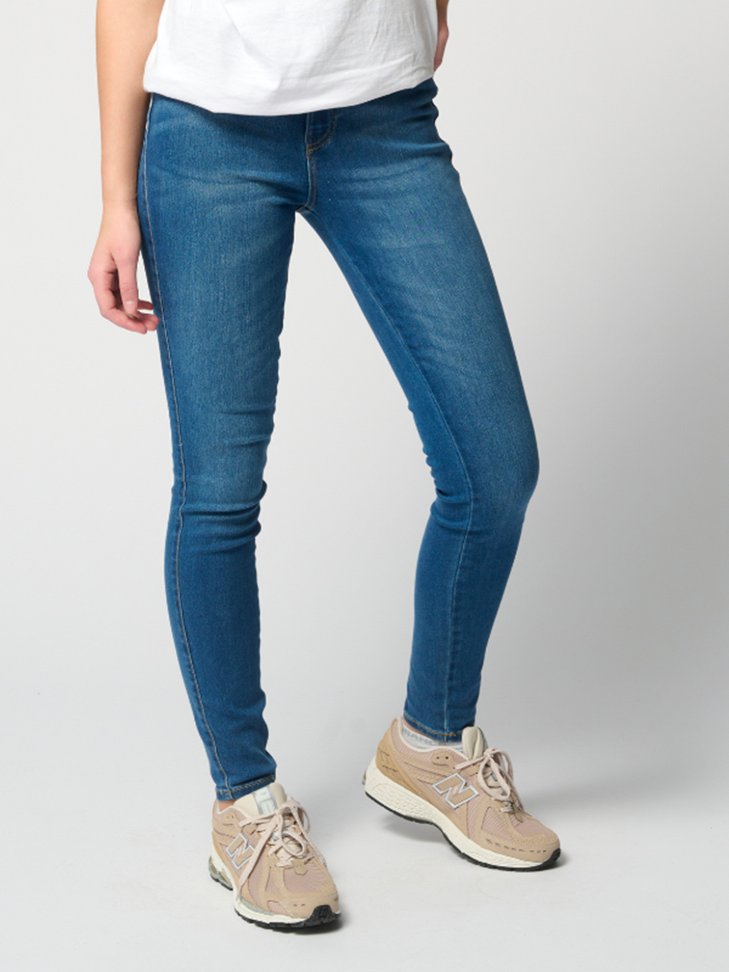 Performance Skinny Jeans - Medium Blue Denim