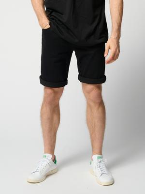 Performance Denim Shorts - Jet Black