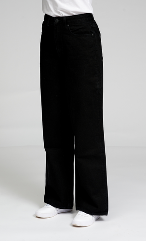 Performance Wide Jeans - Black Denim