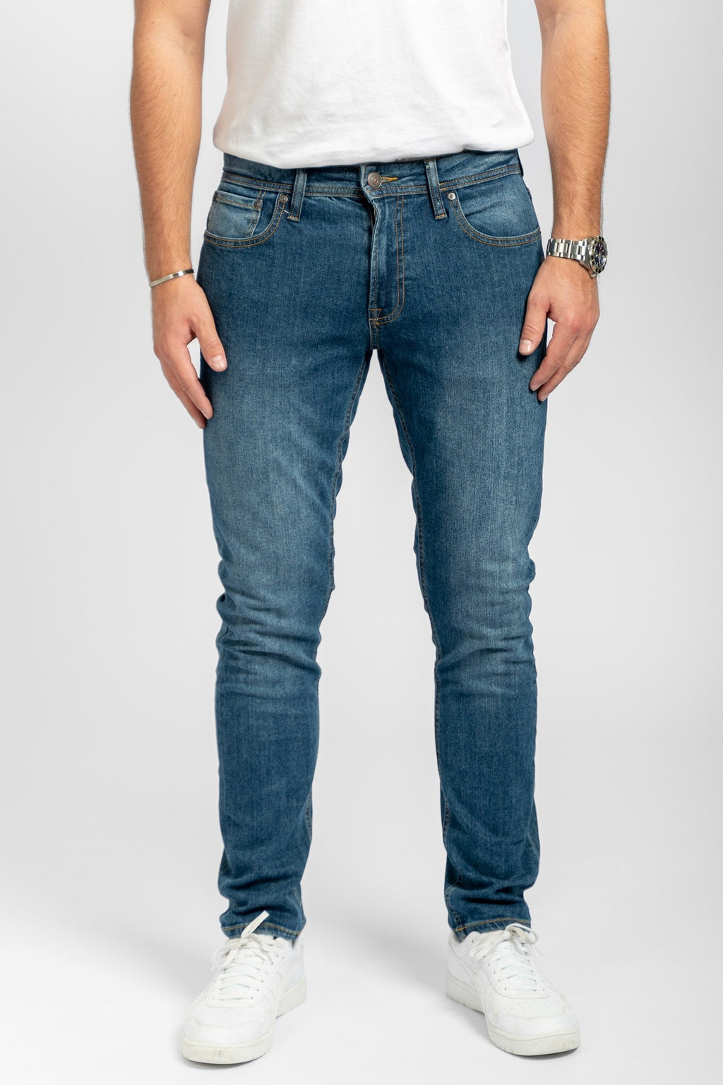 Performance Jeans (Slim) - Medium Blue Denim