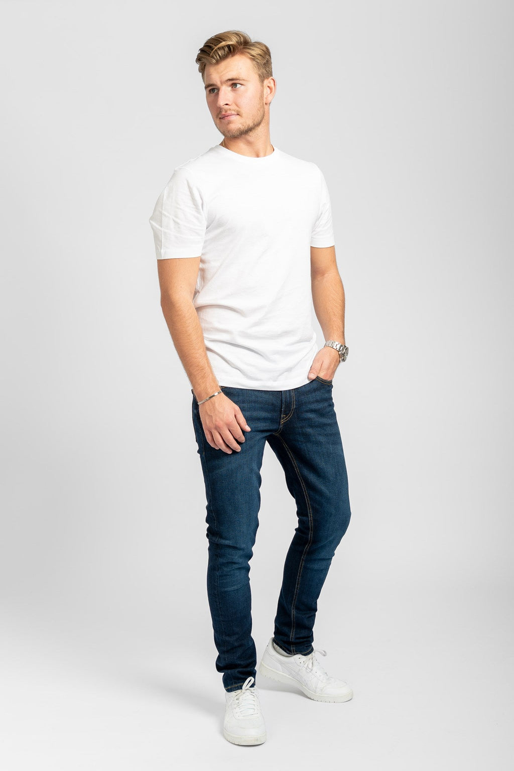 Performance Jeans (Slim) - Dark Blue Denim