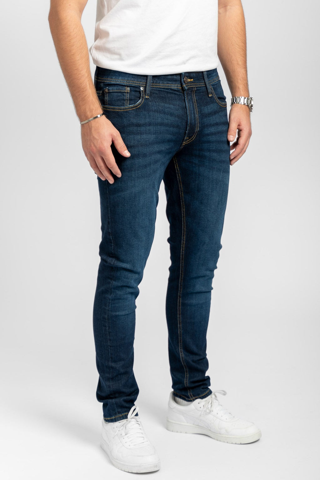 Performance Jeans (Slim) - Dark Blue Denim