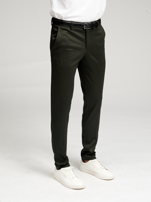 Performance Pants - Dark Green Striped (Limited)