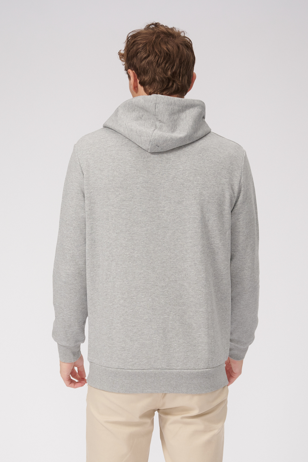 Basic Hoodie Sweat -  Light Grey Melange