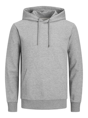 Basic Hoodie Sweat -  Light Grey Melange