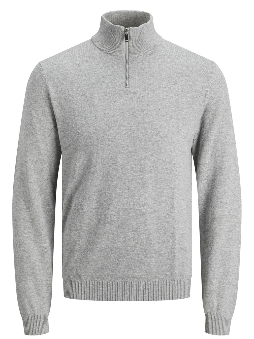 Basic Knit High Neck - Light Grey Melange