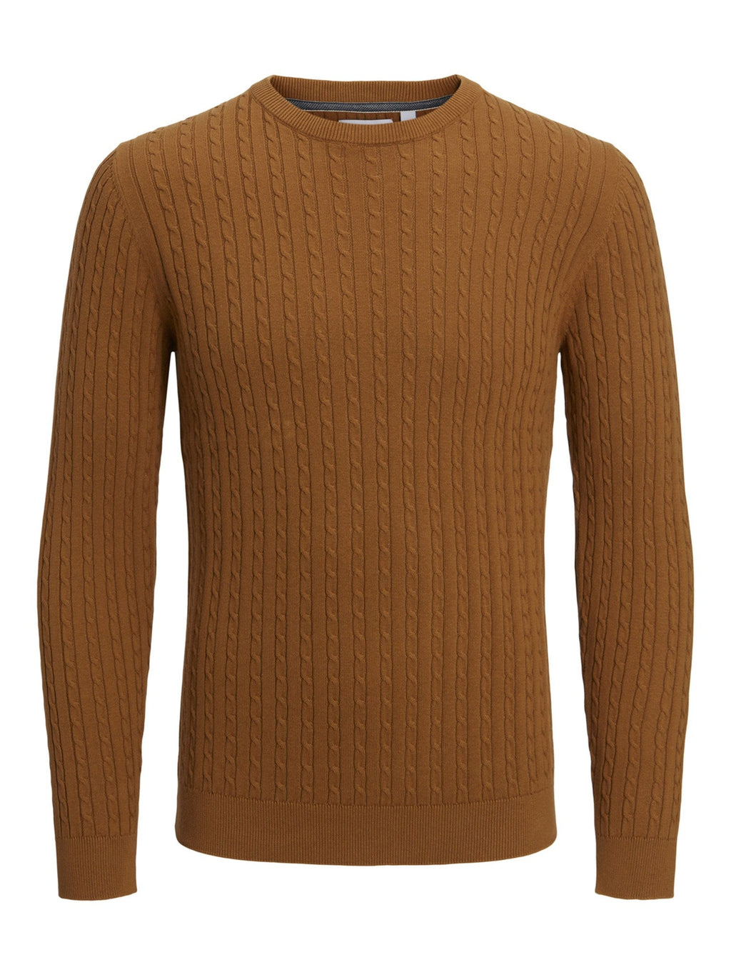 Cable Knit Crewneck - Light Brown