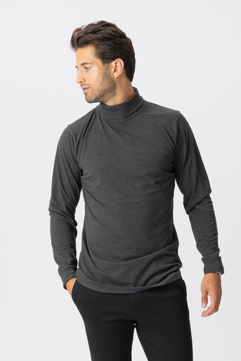 Rollneck jumper - Dark grey