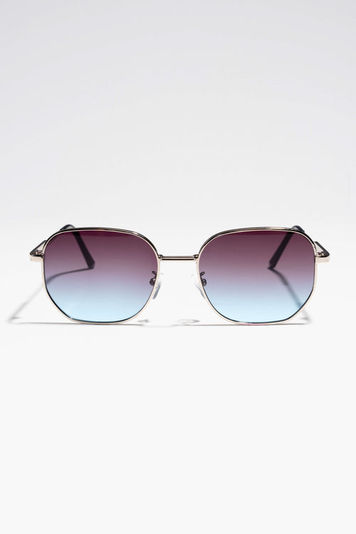 Zaza Sunglasses - Silver/Blue