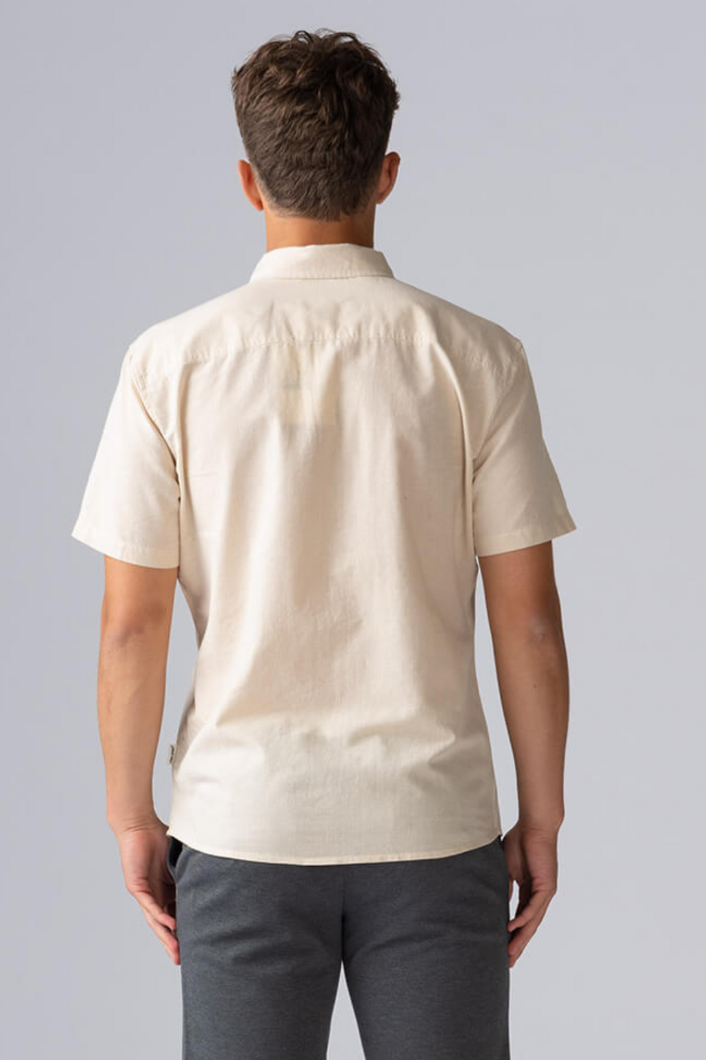 Short-sleeved Linen Shirt - Oyster Gray