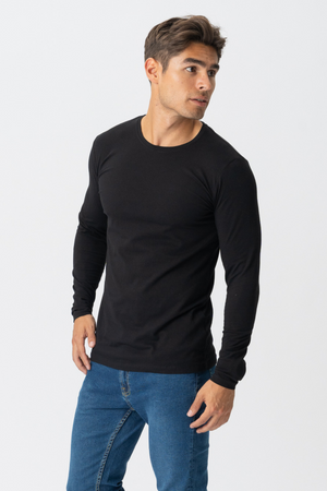 Long-sleeved Muscle T-shirt - Black