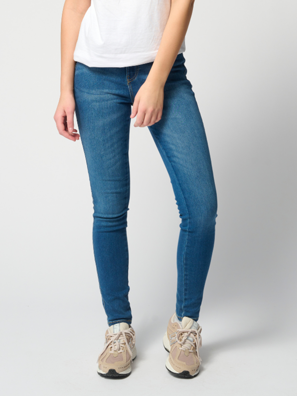 Performance Skinny Jeans - Medium Blue Denim