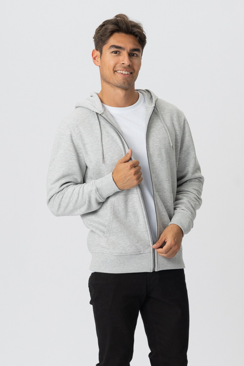 Zip Hoodie - Ash Grey