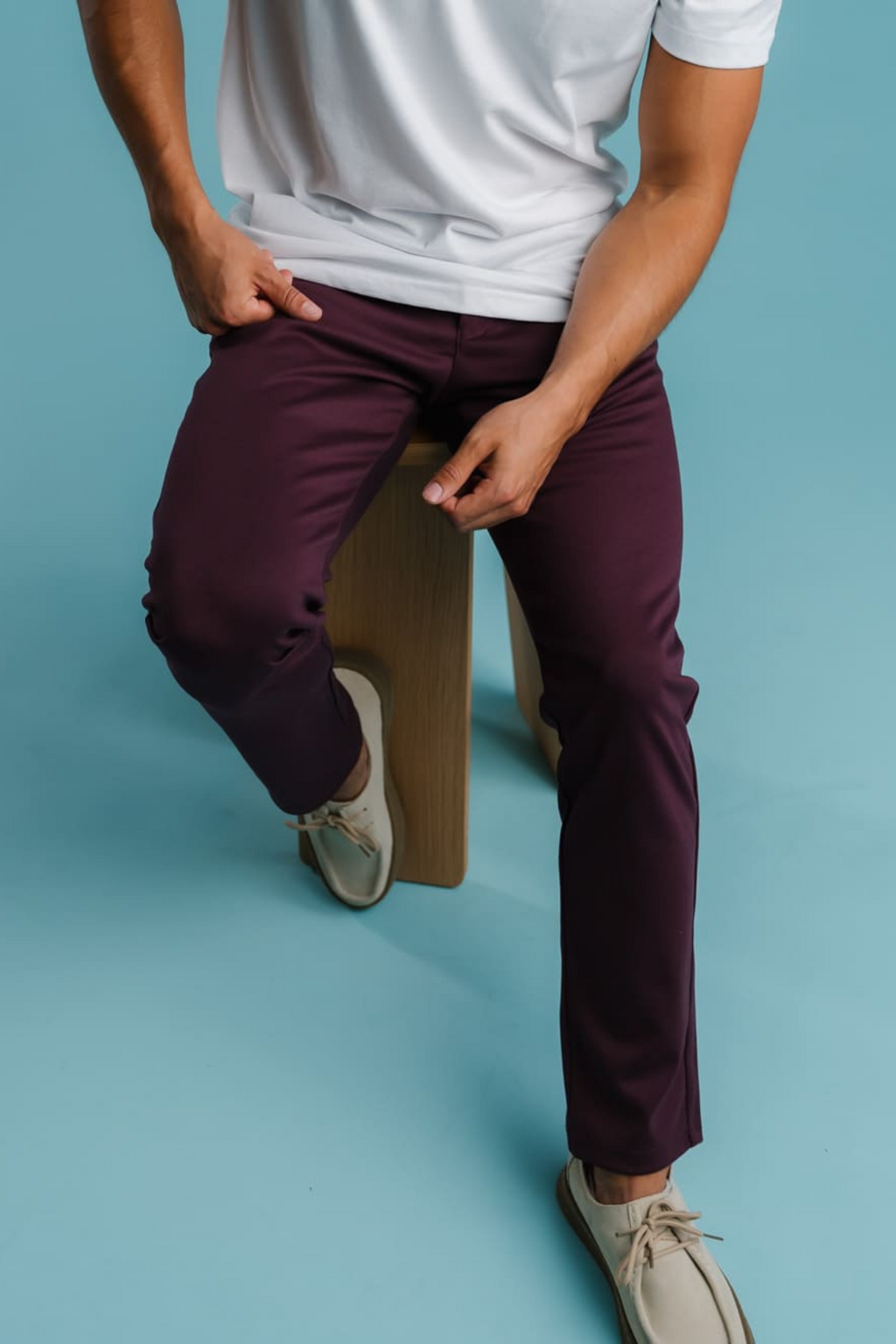 Performance Trousers - Burgundy