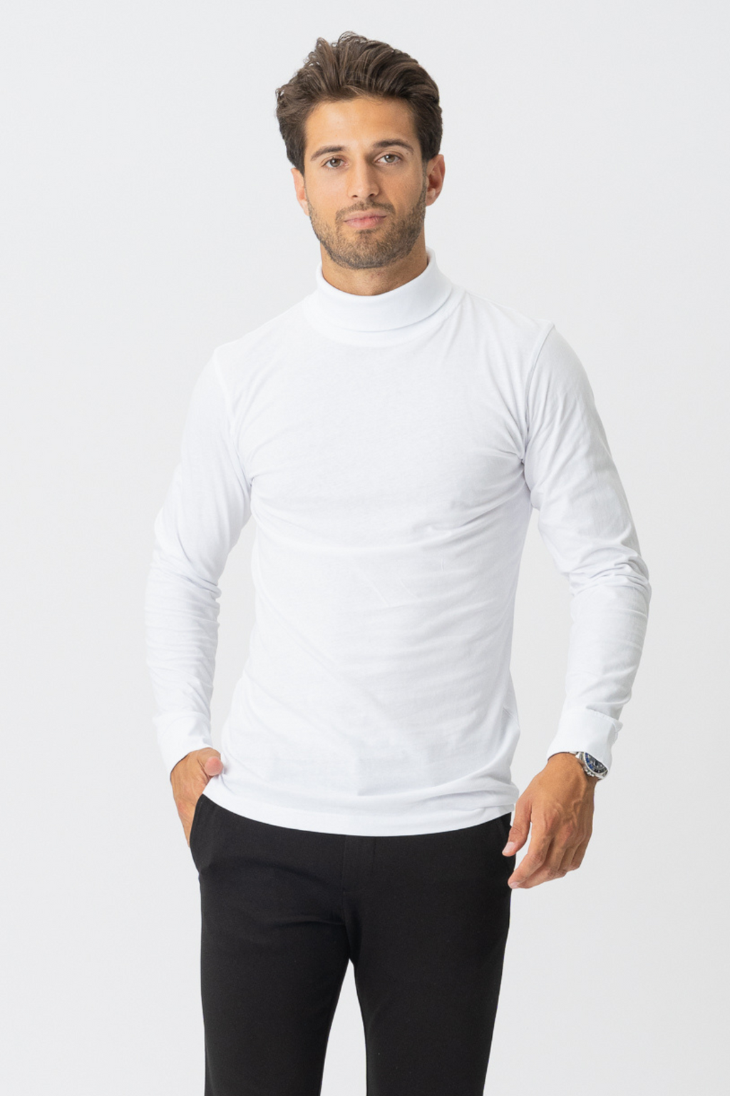 Rollneck jumper - White