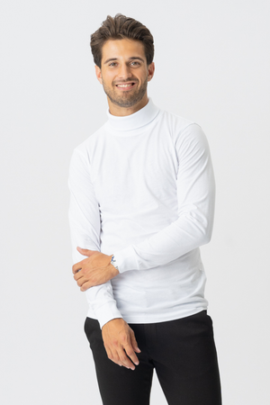 Rollneck jumper - White