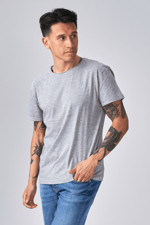 Deep Round Neck - Light grey