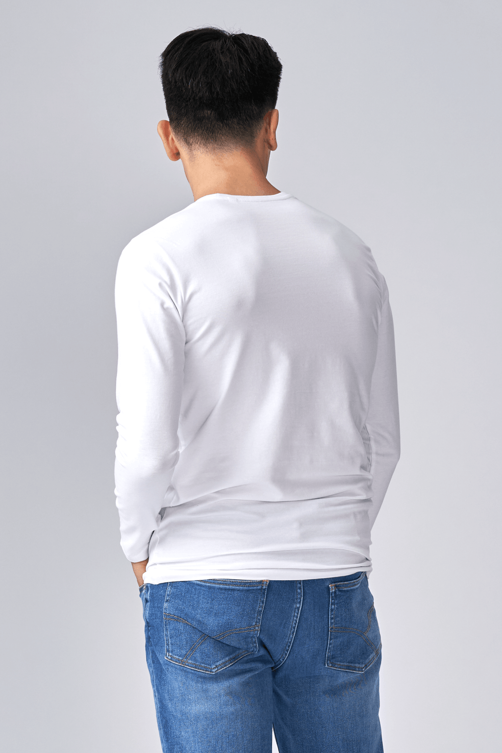 Long-sleeved Muscle T-shirt - White