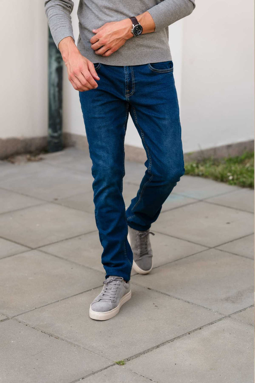 Performance Jeans (Slim) - Dark Blue Denim