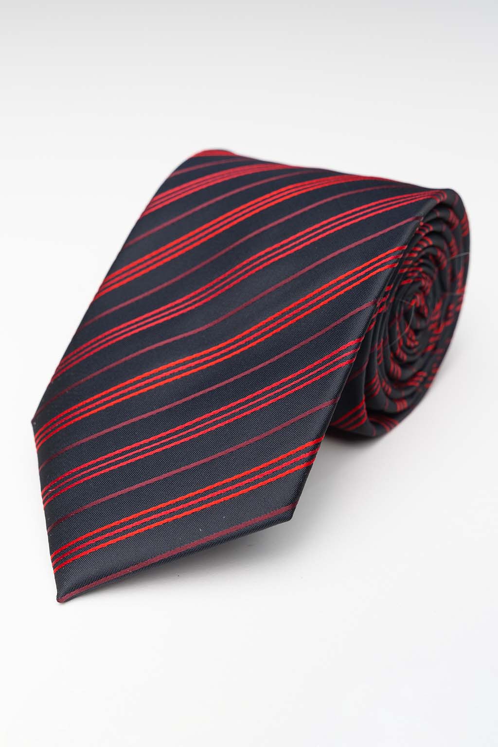 Tie - Black/Red Striped