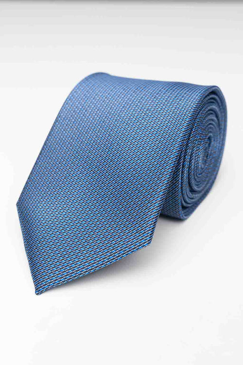 Tie - Blue/Black Dotted