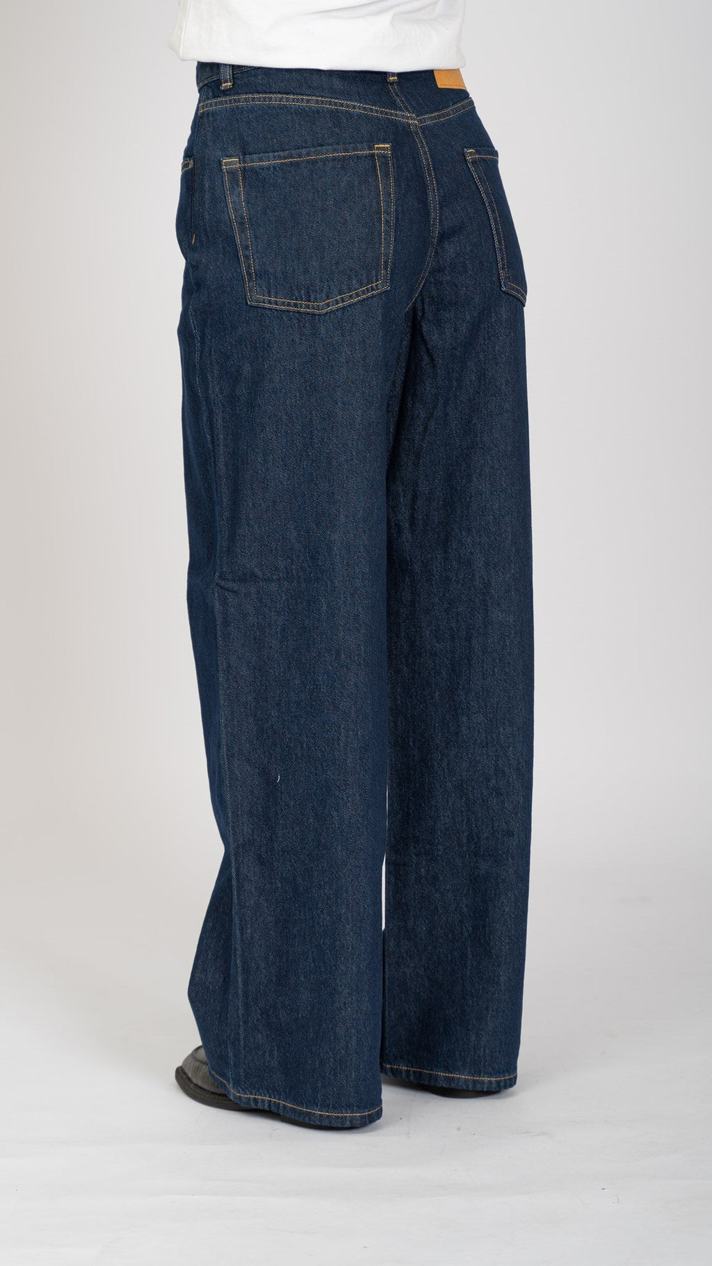 Performance Wide Jeans - Dark Blue Denim