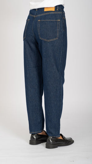 Performance Mom Jeans - Dark Blue Denim