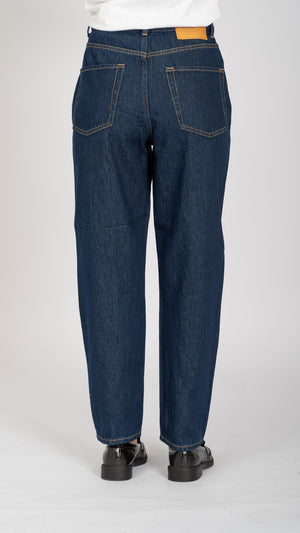 Performance Mom Jeans - Dark Blue Denim