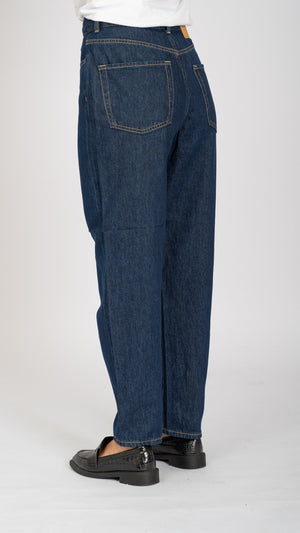 Performance Mom Jeans - Dark Blue Denim