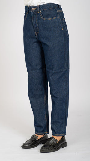 Performance Mom Jeans - Dark Blue Denim