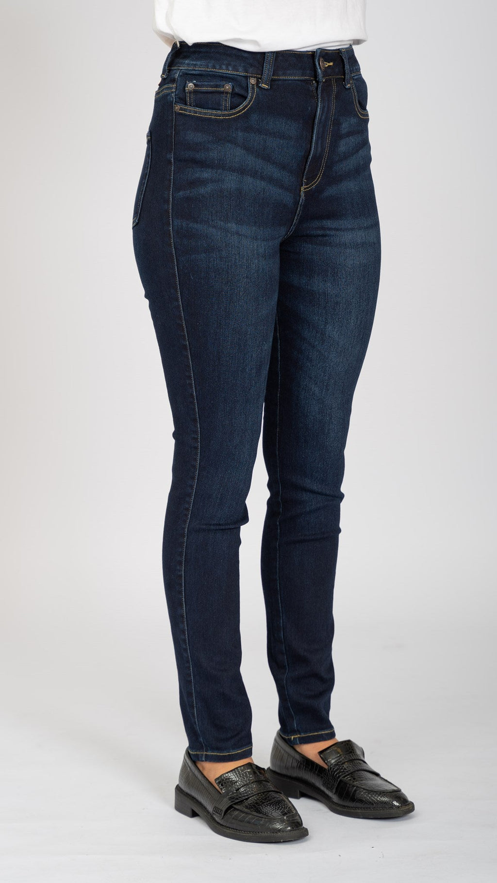 Performance Skinny Jeans - Dark Blue Denim