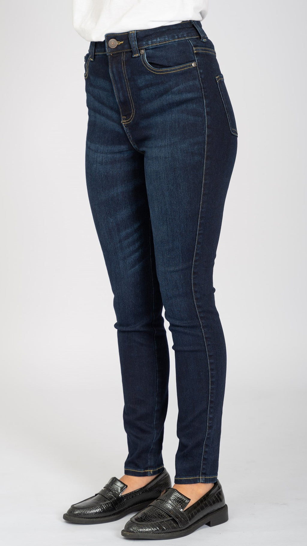 Performance Skinny Jeans - Dark Blue Denim