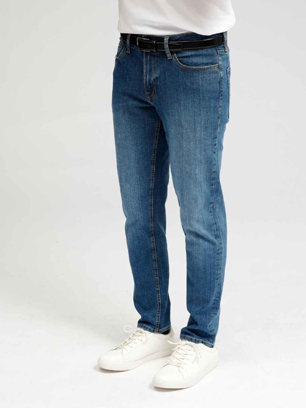 Performance Jeans (Regular) - Medium Blue Denim