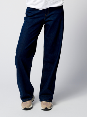 Performance Wide Jeans - Dark Blue Denim