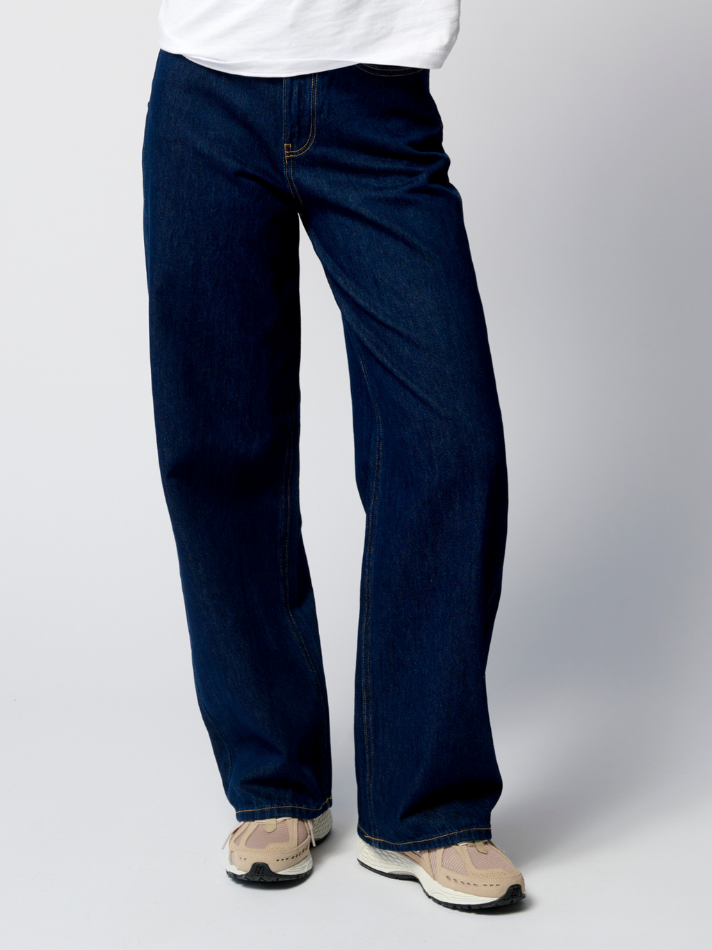 Performance Wide Jeans - Dark Blue Denim