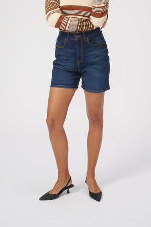 Denim Shorts - Dark Blue Denim